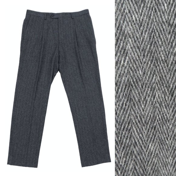 32x29 PuRE Cashmere Joshua Ellis J Crew Ludlow Slim Charcoal Herringbone Pants